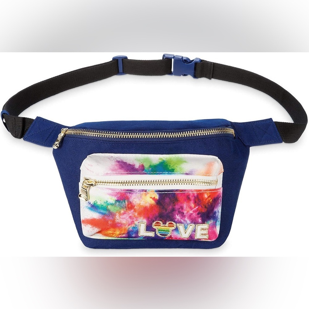 Disney Rainbow "LOVE" Mickey Collection Travel Fanny Pack NWOT